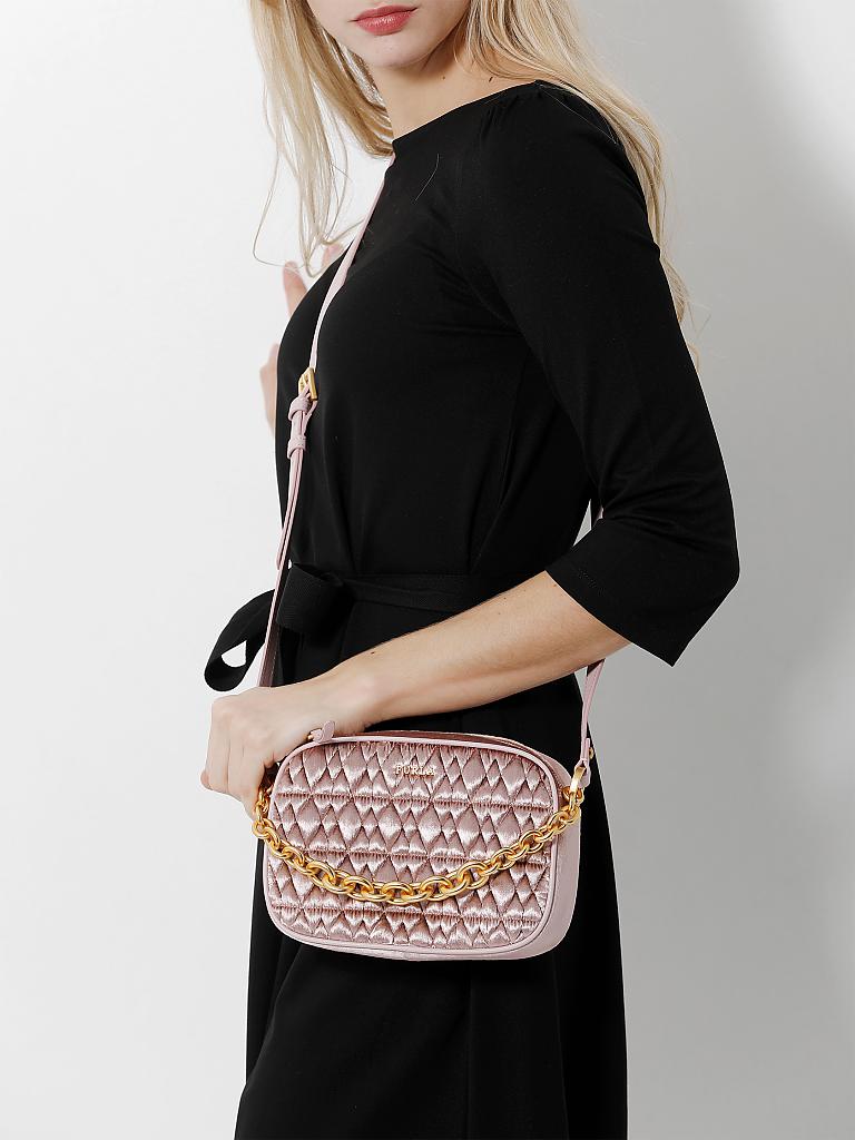 FURLA | Samt-Tasche - Minibag "Cometa" | rosa