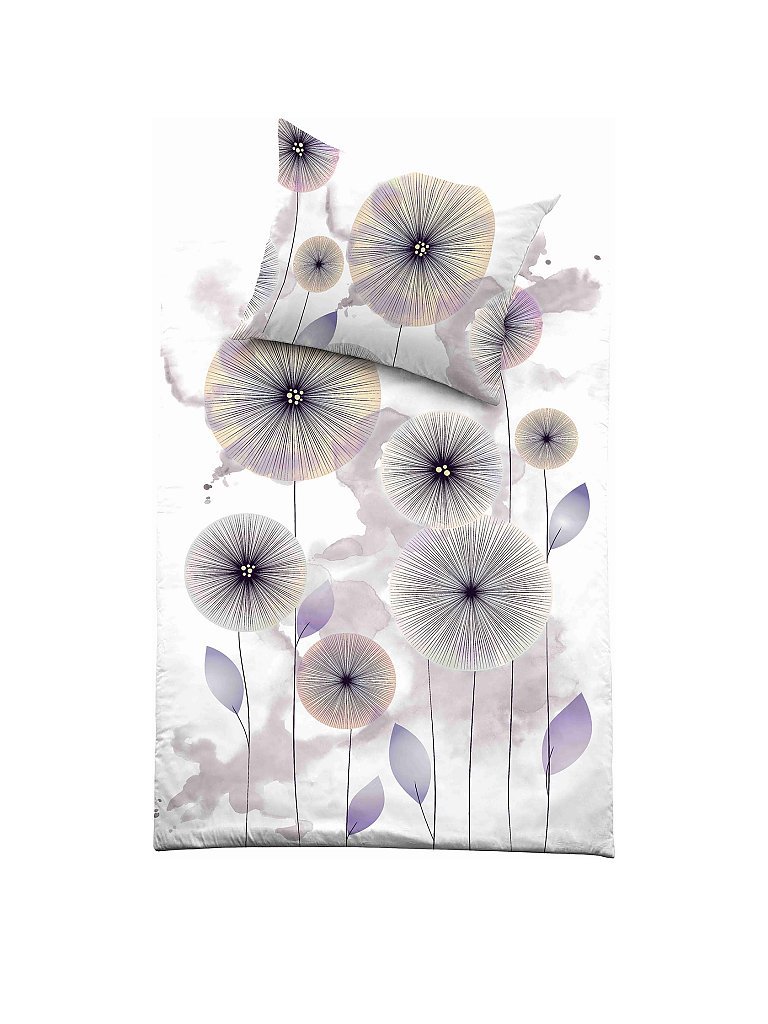 FUSSENEGGER Satin-Bettwäsche Premium Satinette 70x90cm/140x200cm  lila