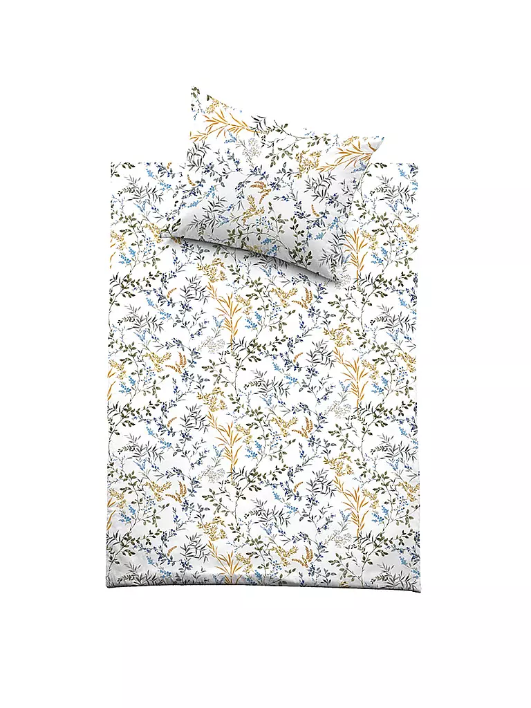 FUSSENEGGER | Premium Satin Bettwäsche 70x90cm/140x200cm Blau/Gruen | dunkelblau