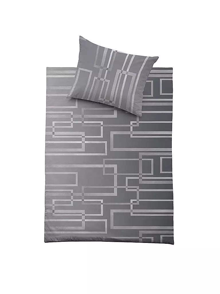 FUSSENEGGER | Premium Satin Bettwäsche 70x90cm/140x200cm Grau | grau