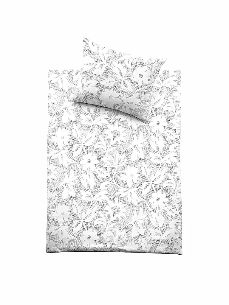 FUSSENEGGER | Satin Bettwäsche Premium Satin 70x90cm/140x200cm Hellgrau | hellgrau