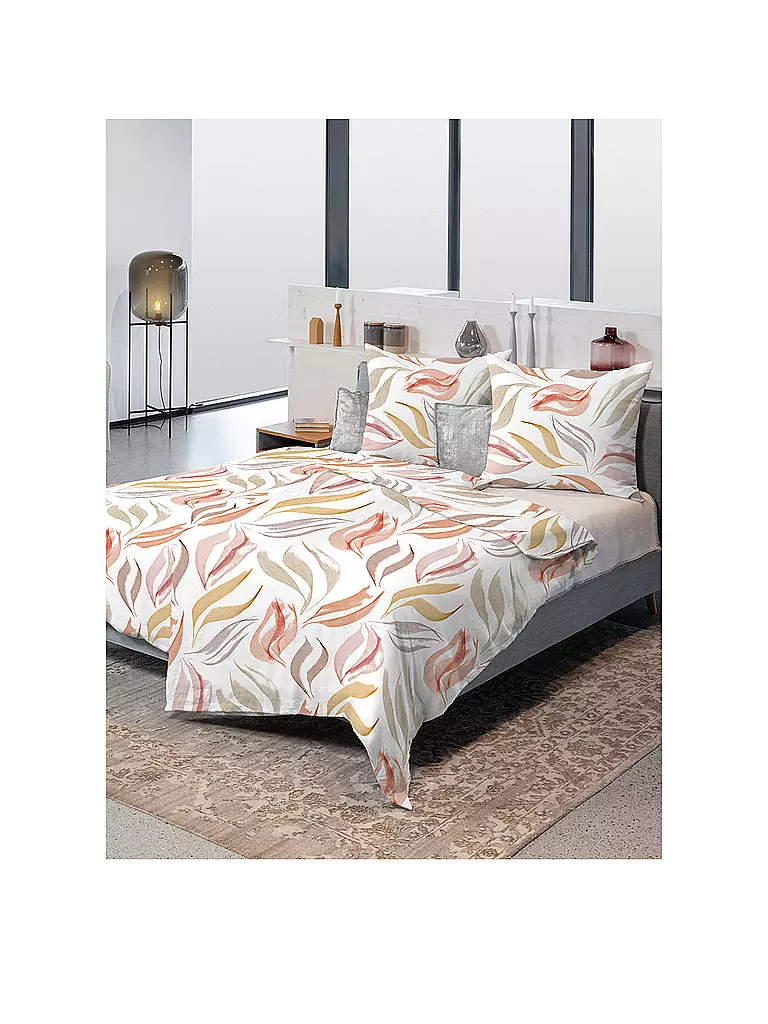 FUSSENEGGER | Satin Bettwäsche PREMIUM SATIN 70x90cm/140x200cm Rosa / Orange | rosa