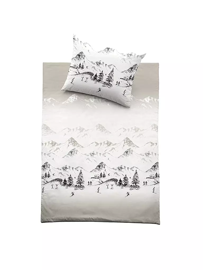FUSSENEGGER | Satin Bettwäsche SCHWEIZER SATIN 70x90cm/140x200cm Creme / Winter | creme