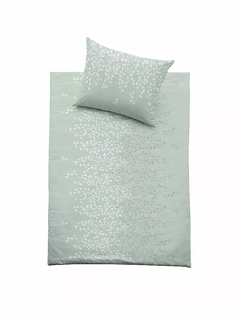 FUSSENEGGER | Satin-Bettwäsche Carola kbA 70x90cm/140x200cm Grün | grün