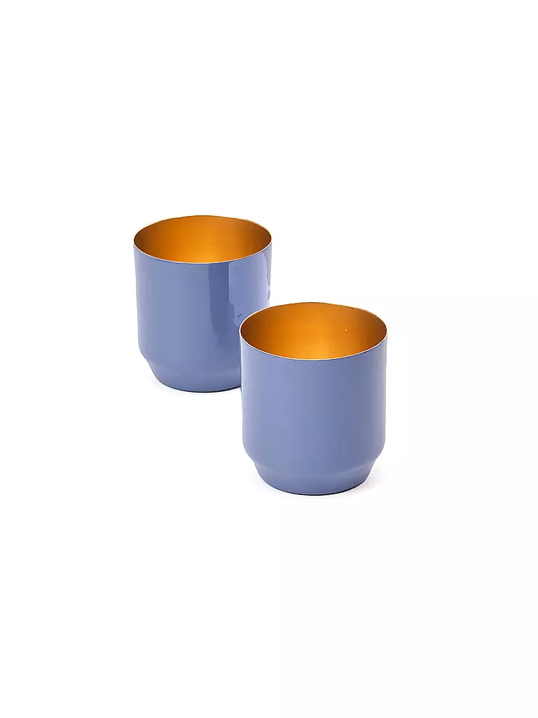FYNCH HATTON |   Teelichthalter DANYO Dove Blue  | hellblau