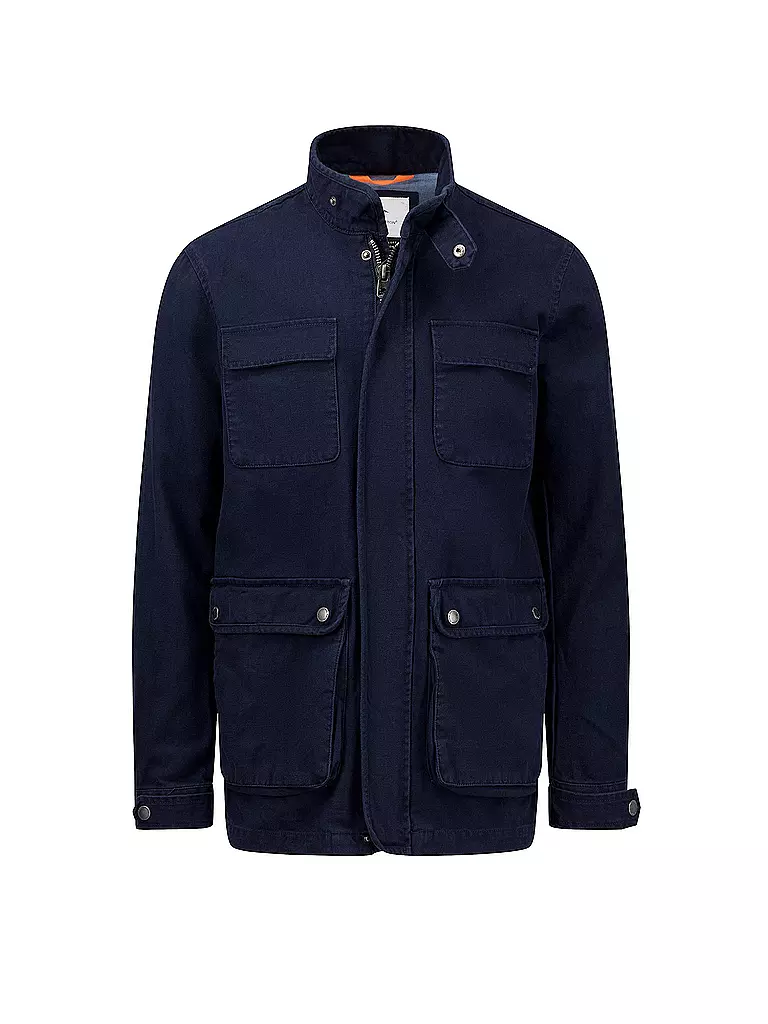 FYNCH HATTON Fieldjacket HERRINGBONE dunkelblau