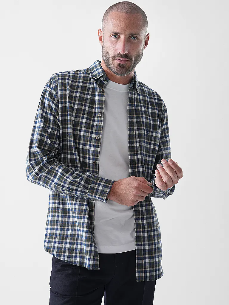 FYNCH HATTON | Hemd Regular Fit  | dunkelgrün