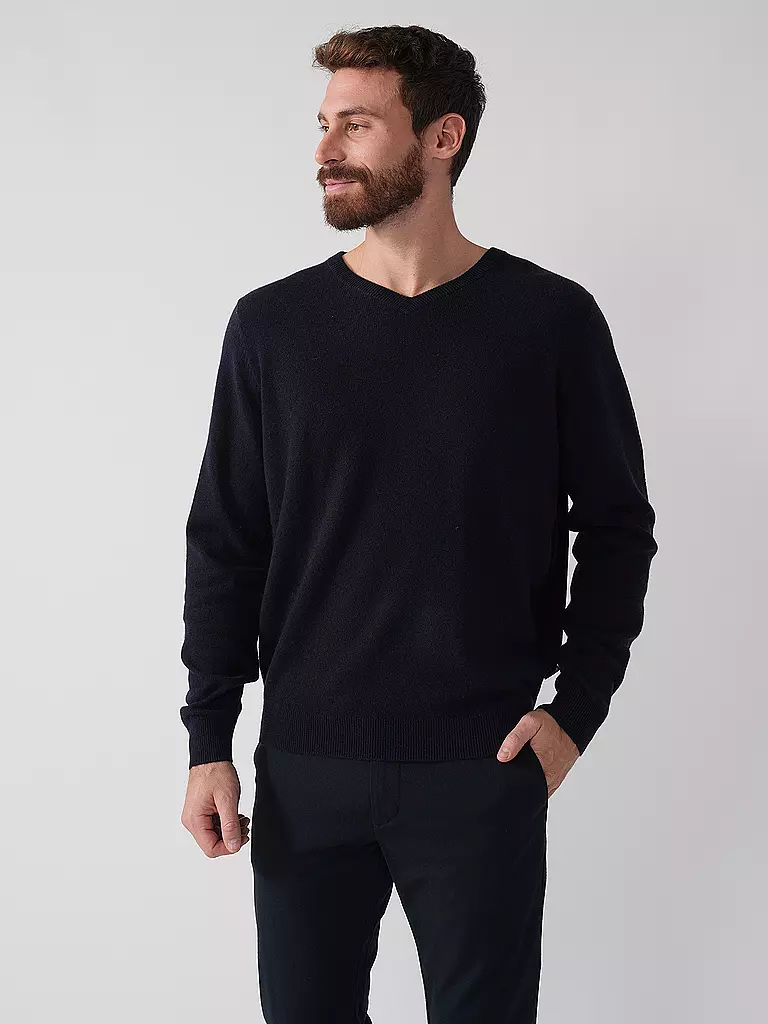 FYNCH HATTON | Kaschmirpullover | dunkelblau