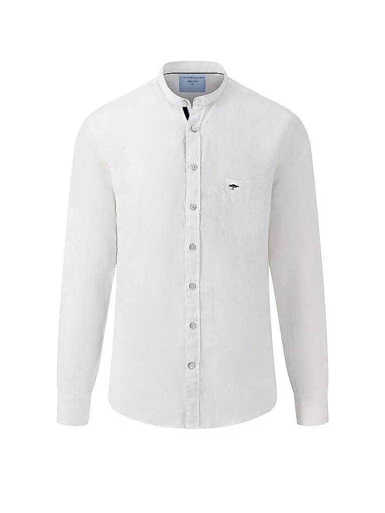 FYNCH HATTON | Leinenhemd Casual Fit | weiss