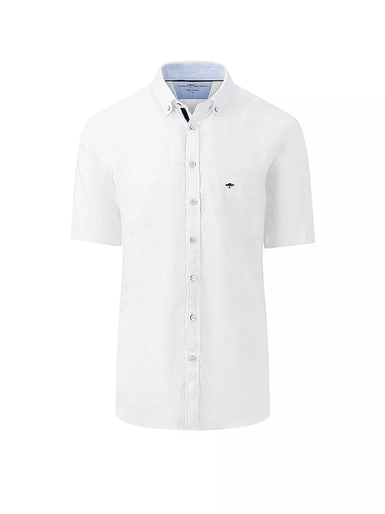 FYNCH HATTON | Leinenhemd Casual Fit | weiss