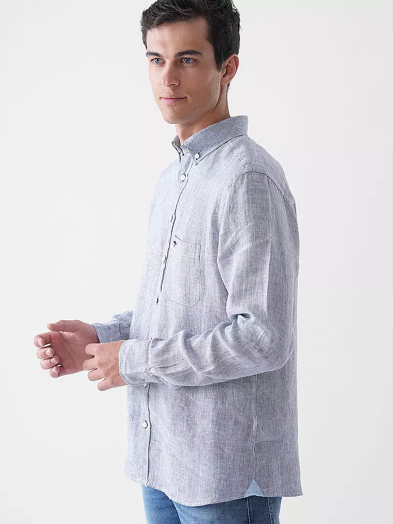 FYNCH HATTON | Leinenhemd Casual Fit | hellblau