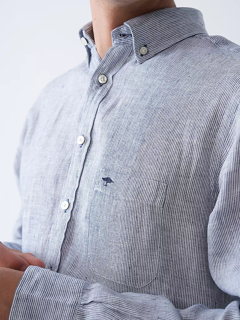 FYNCH HATTON | Leinenhemd Casual Fit | hellblau
