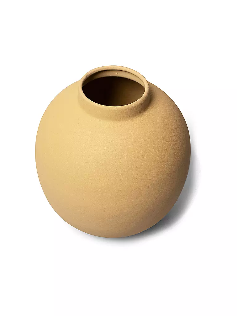 FYNCH HATTON | Metallvase 28cm groß MOYA Corn | gelb