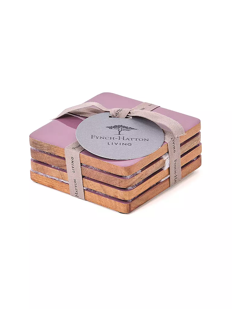 FYNCH HATTON | Untersetzer JALA 4 er Set 10x10cm Orchid | hellblau