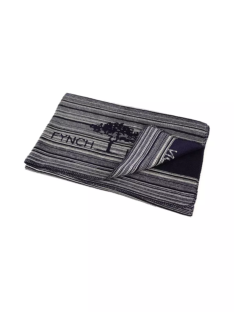 FYNCH HATTON | Wohndecke 150x210cm KOMBERS STRIPED Midnight  | dunkelblau