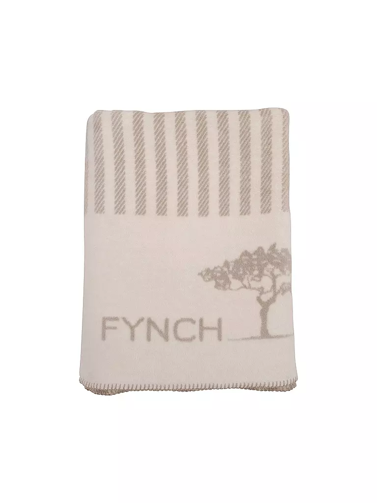 FYNCH HATTON | Wohndecke 150x210cm KOMBERS STRIPED | hellgrau