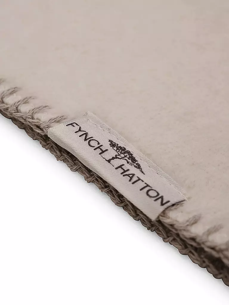 FYNCH HATTON | Wohndecke 150x210cm KOMBERS STRIPED | hellgrau