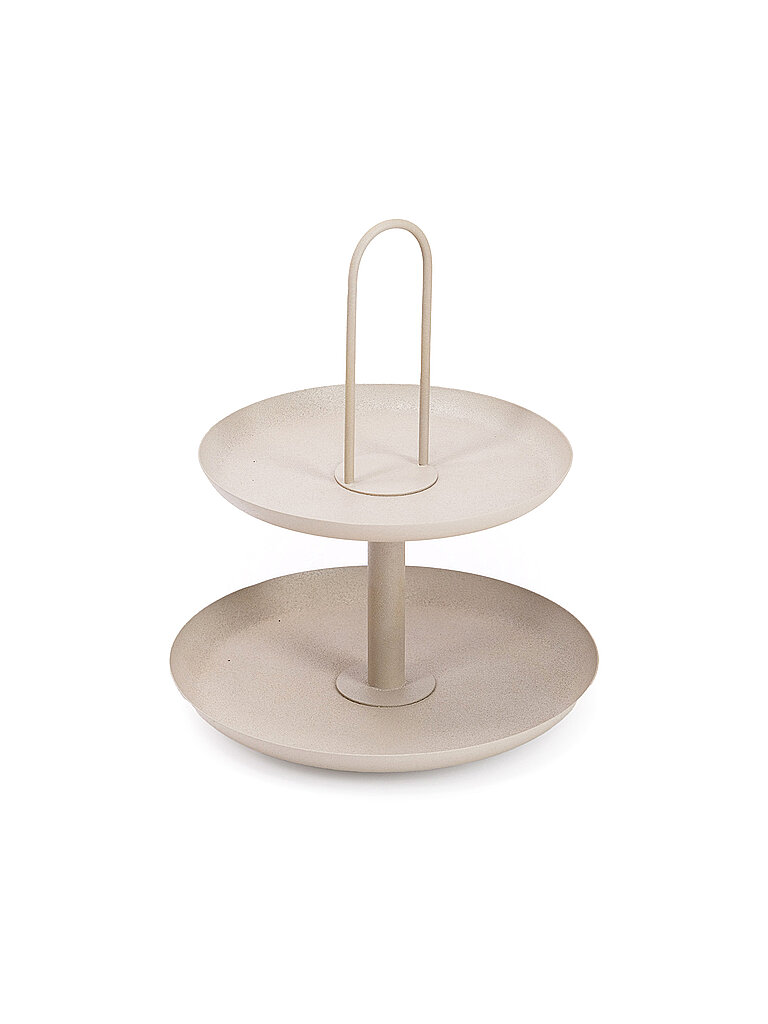 FYNCH-HATTON Etagere 2-stufig 30x37cm MAANDAZI elephant grey hellgrau