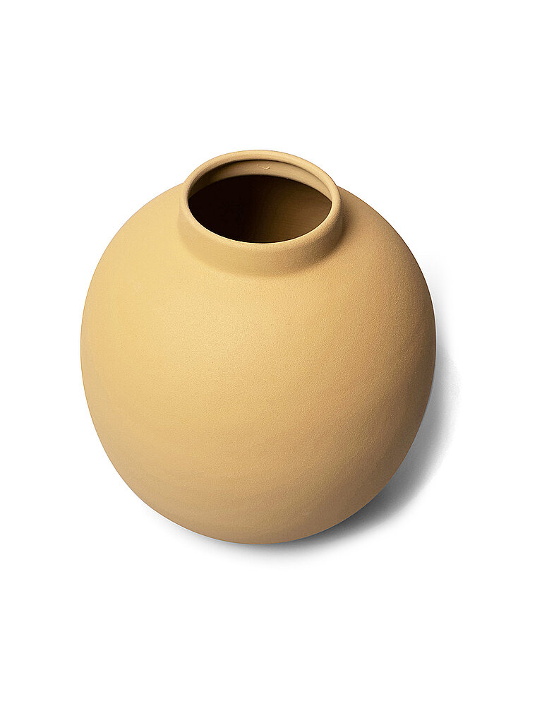 FYNCH-HATTON Metallvase 28cm groß MOYA Corn gelb – FYNCH-HATTON
