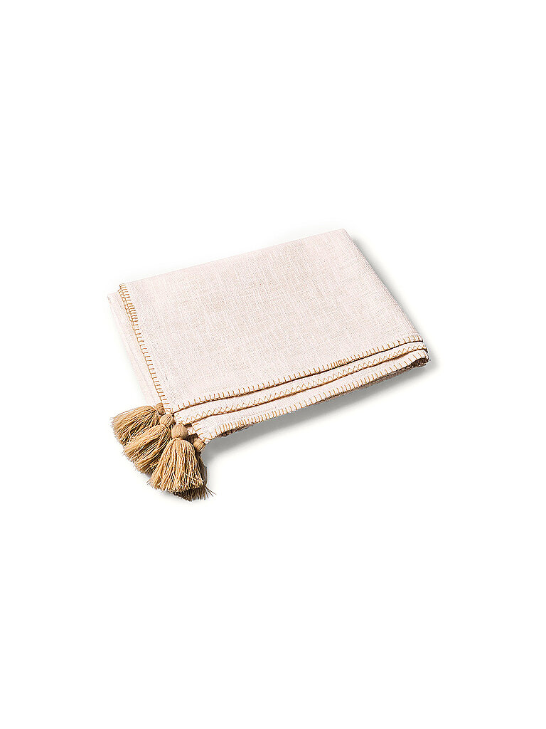 FYNCH-HATTON Tagesdecke - Plaid 130x180cm ZOLA beige – FYNCH-HATTON