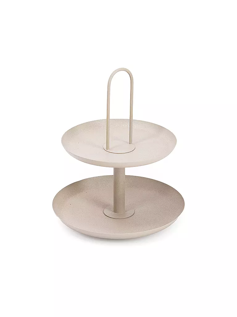 FYNCH-HATTON | Etagere 2-stufig 30x37cm MAANDAZI  elephant grey | hellgrau