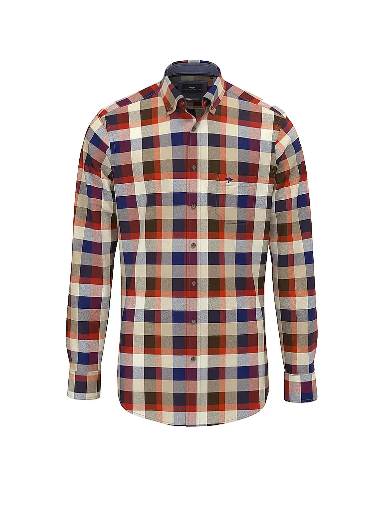 FYNCH-HATTON | Flanellhemd Regular Fit  | Rot