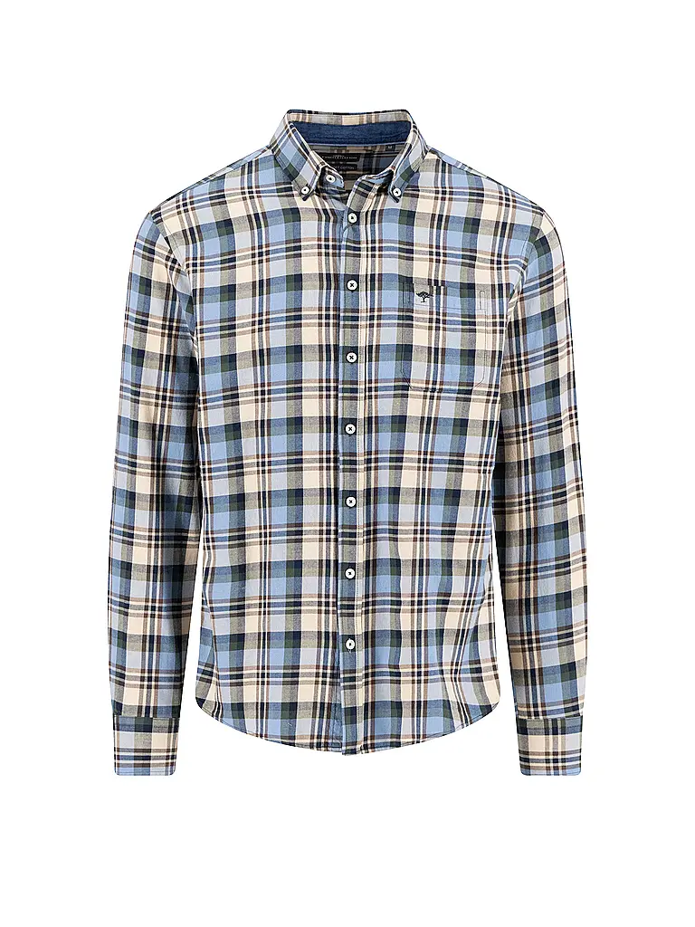 FYNCH-HATTON | Flanellhemd Regular Fit  | Beige
