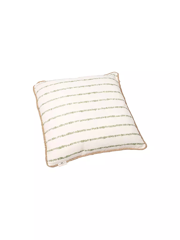 FYNCH-HATTON | Kissen gefüllt KARIAMA 40x40cm Leaf Green Stripe  | dunkelgrün