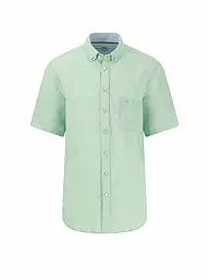FYNCH-HATTON | Leinenhemd Casual Fit | Hellgrün