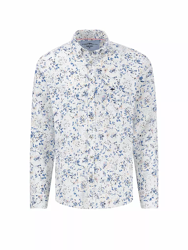 FYNCH-HATTON | Leinenhemd Casual Fit | weiss