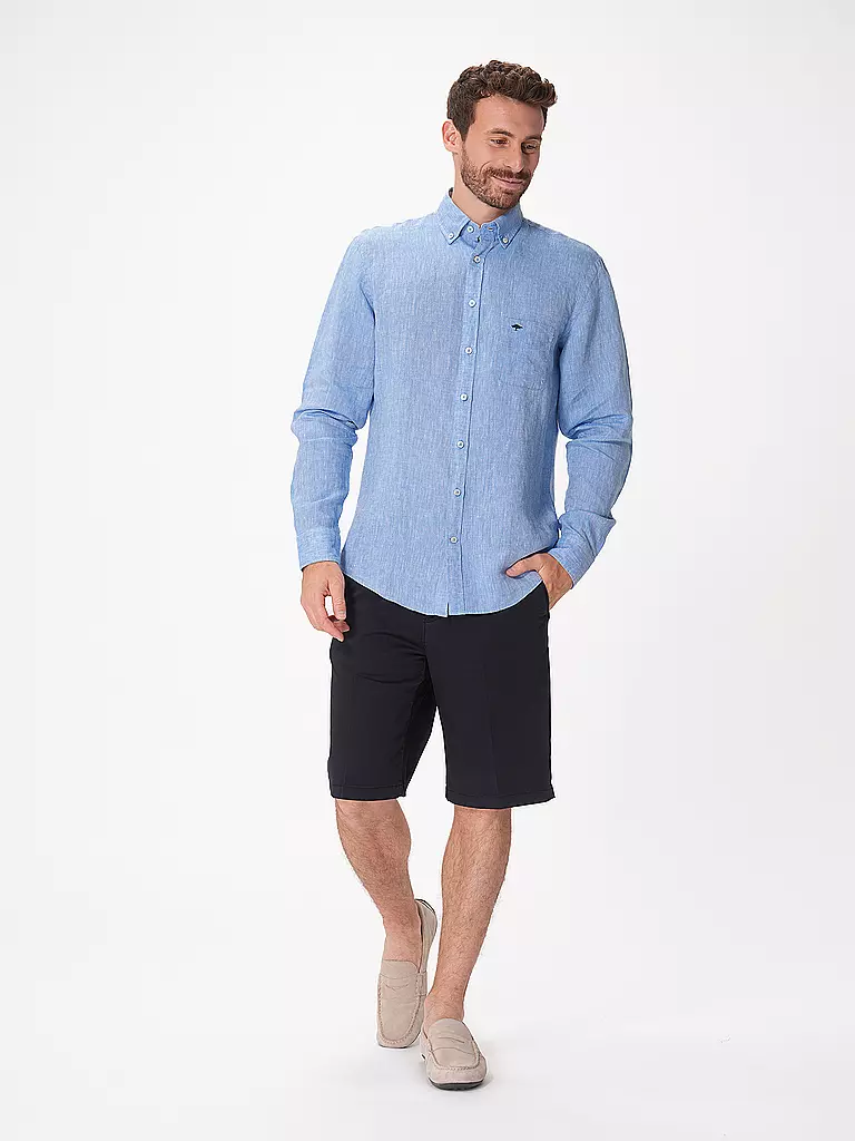 FYNCH-HATTON | Leinenhemd Casual Fit | Blau
