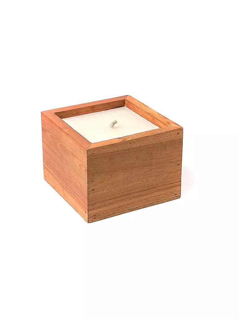 FYNCH-HATTON | Outdoor Kerze 20x20cm CAPETOWN eckig White  | hellbraun