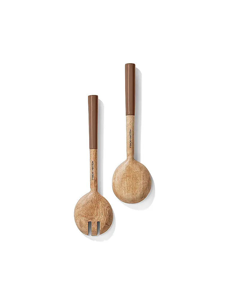 FYNCH-HATTON | Salatbesteck 2-tlg. KISHA Walnut | hellbraun