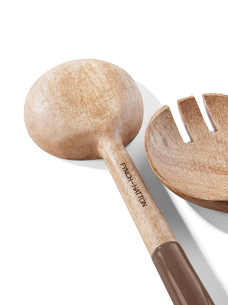 FYNCH-HATTON | Salatbesteck 2-tlg. KISHA Walnut | hellbraun