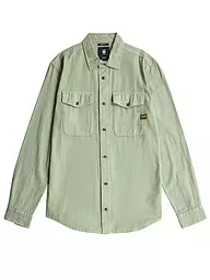 G-STAR RAW | Hemd Slim Fit MARINE  | hellgrün