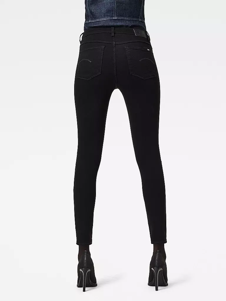 G-STAR RAW | Highwaist Jeans Skinny Fit 3301 | schwarz