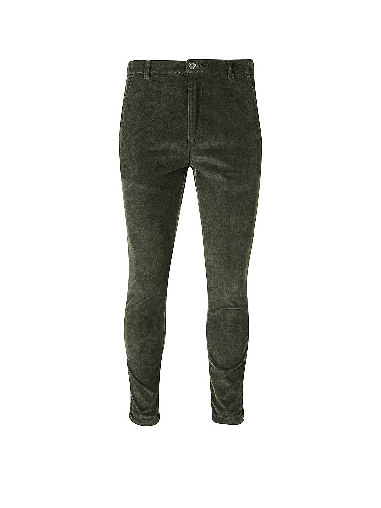 GABBA Cordhose Straight Slim Fit Pisa Cord grün | S