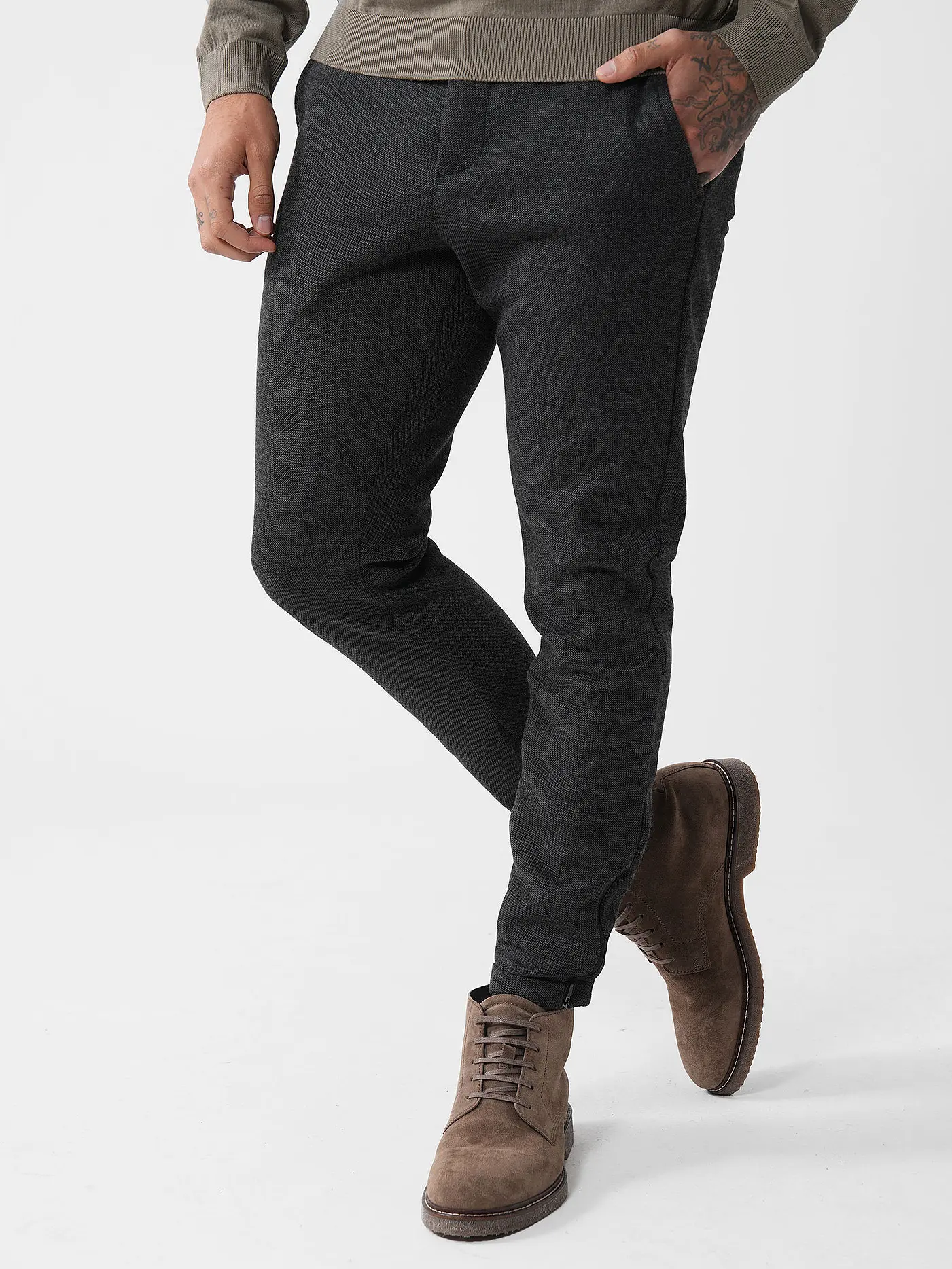 GABBA | Chino PISA GKNIT | grau