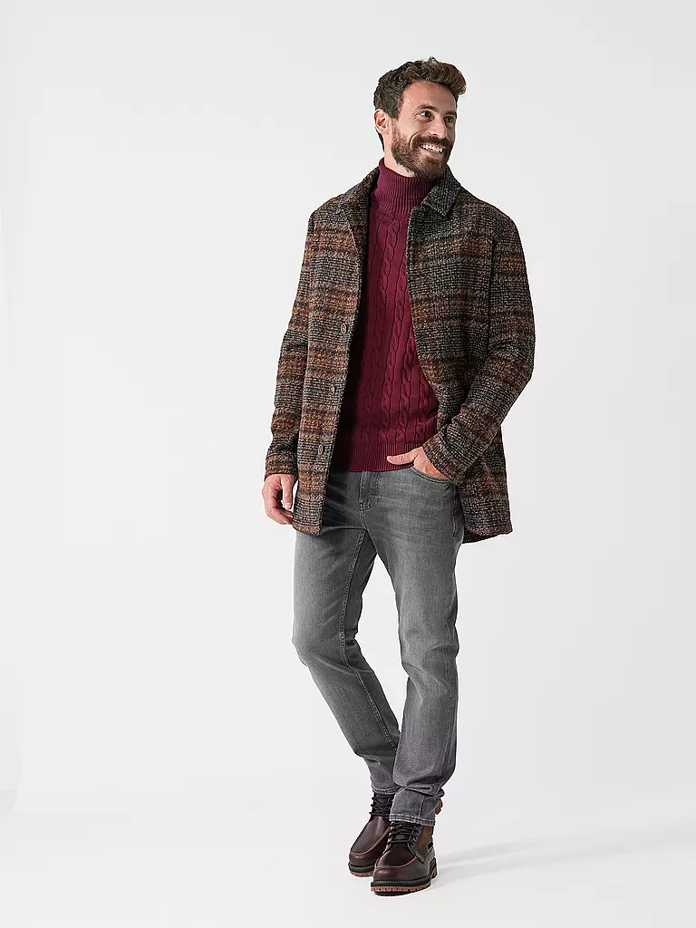 GABBA | Mantel ASHTON CHECK | braun