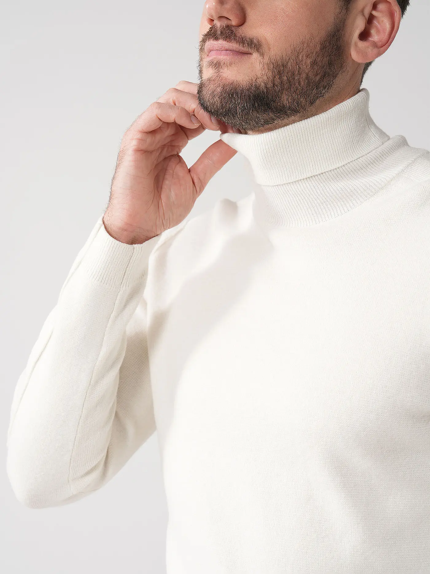 GABBA | Rollkragenpullover | weiss
