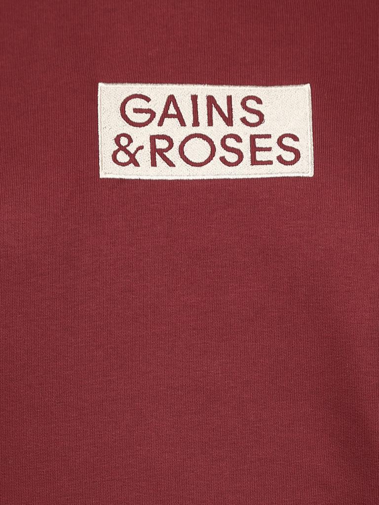 GAINS AND ROSES | Kapuzensweater | rot