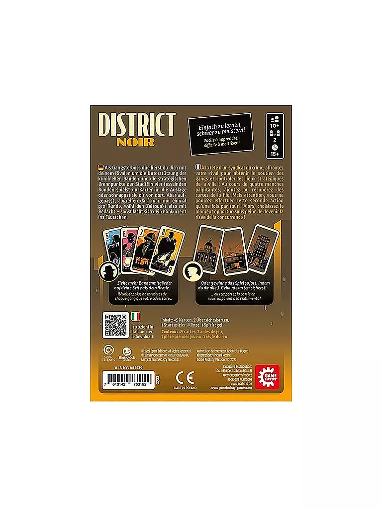 GAME FACTORY | District Noir | keine Farbe