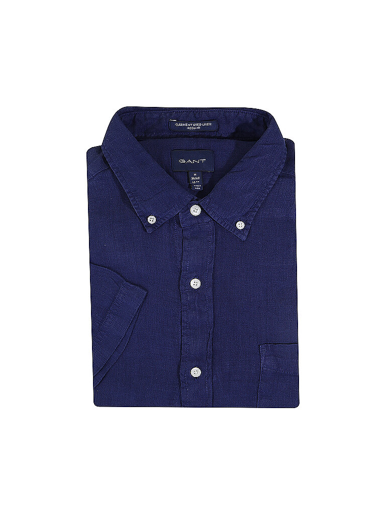 GANT Leinenhemd Regular Fit blau | M