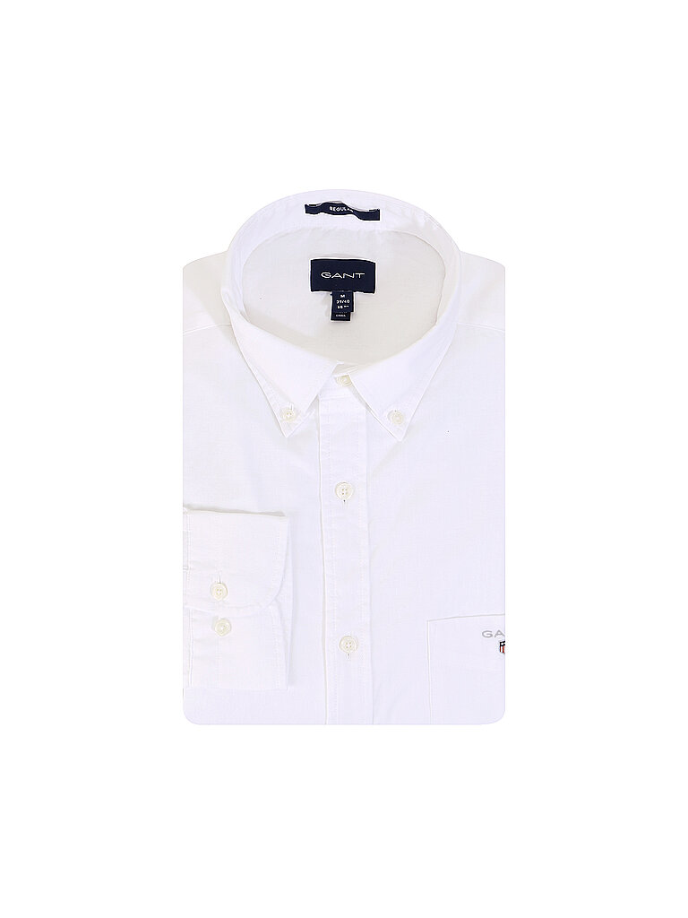 GANT Leinenhemd Regular Fit weiß | L
