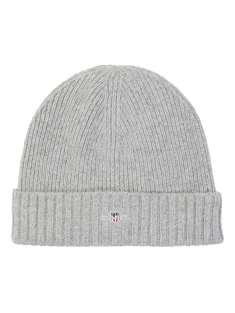 GANT Wool Lined Beanie Grey Melange