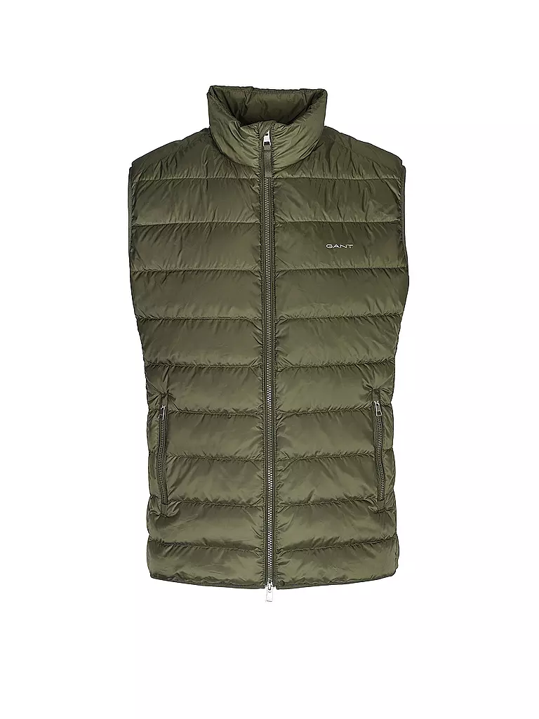 GANT | Daunensteppgilet | dunkelgrün