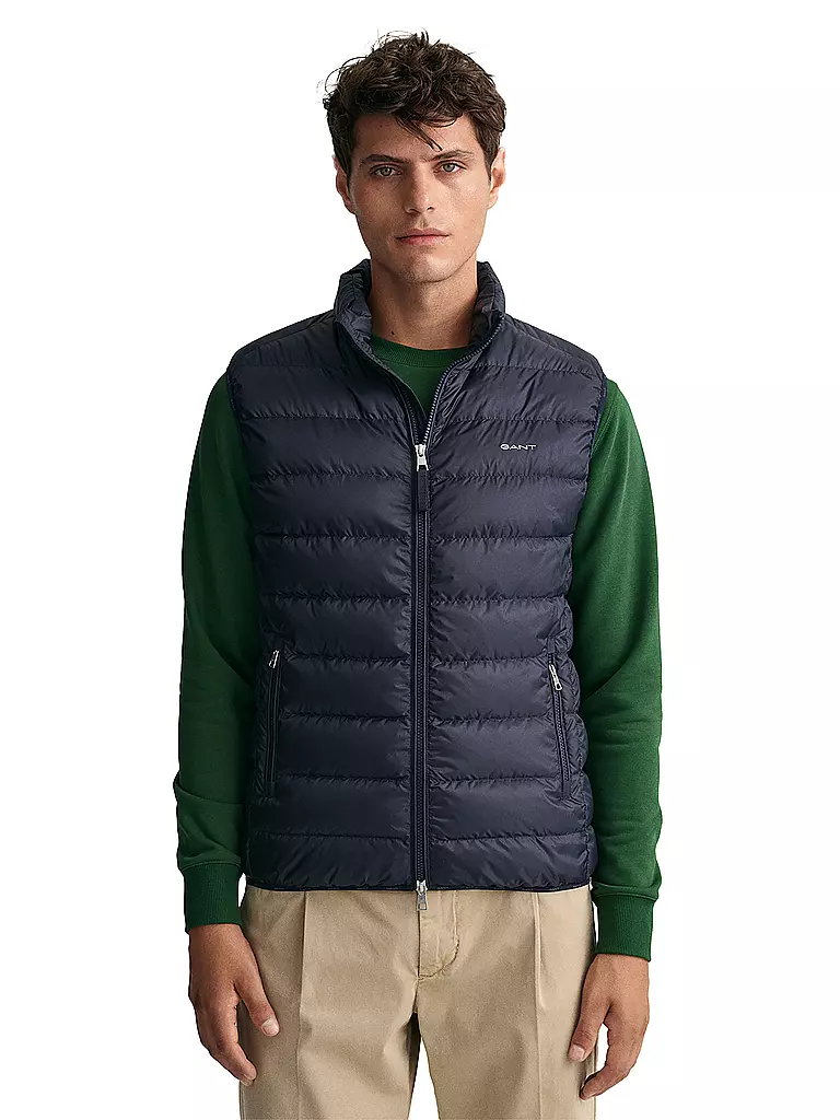 GANT | Daunensteppgilet | dunkelblau