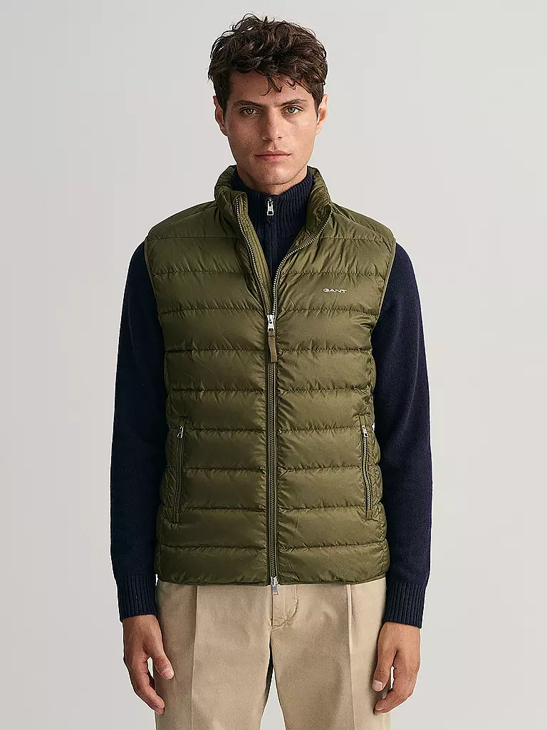 GANT | Daunensteppgilet | dunkelblau