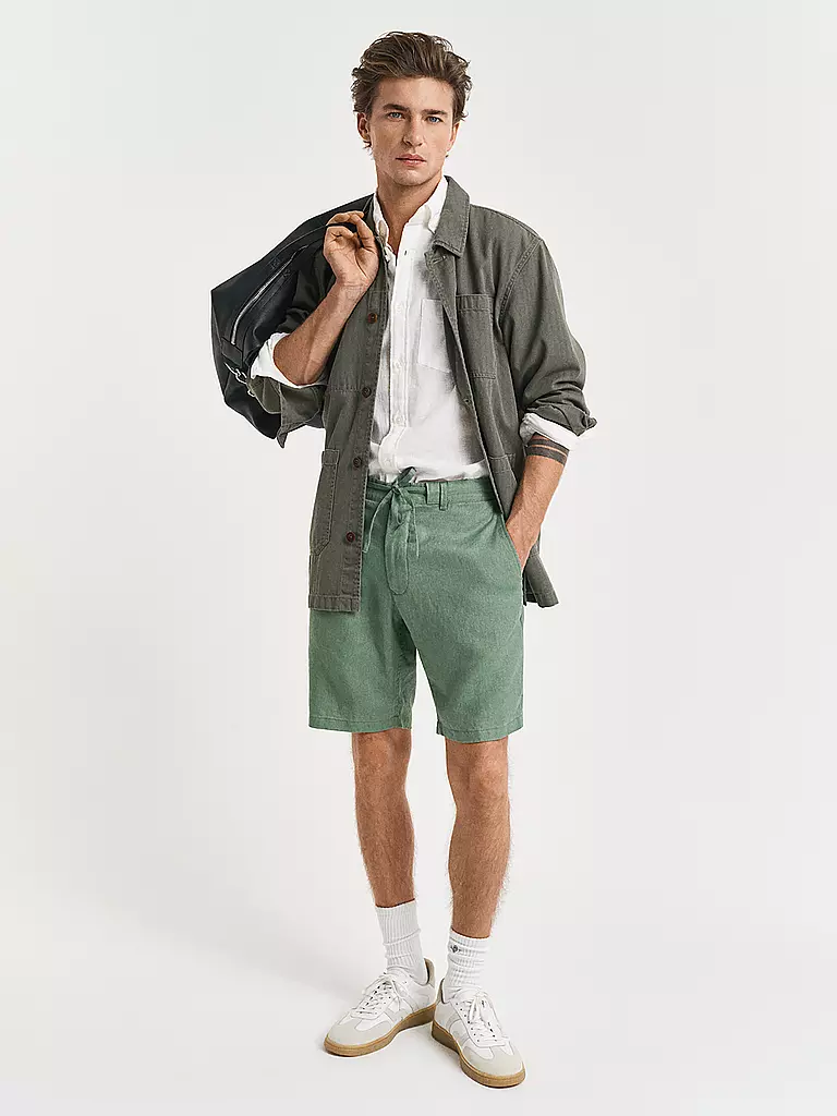 GANT | Leinenshorts  | olive