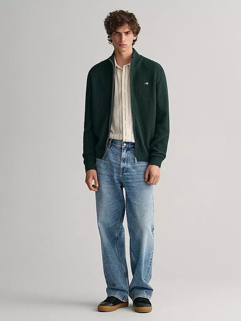 GANT | Strickjacke | dunkelgrün